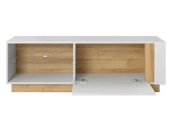 Stuemøbelsæt Novbela 113 (Hvid + Glansfuld hvid + Grandson eg)