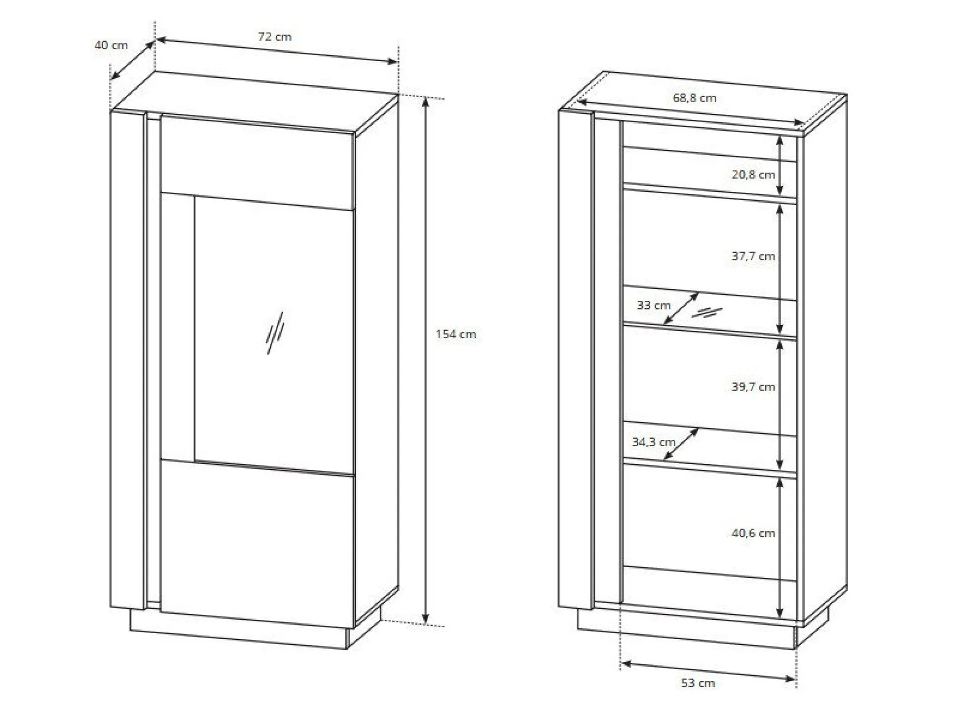 Stuemøbelsæt Novbela 113 (Hvid + Glansfuld hvid + Grandson eg)