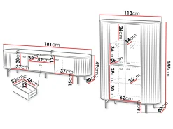 Stuemøbelsæt Novmono 108 (Sort)