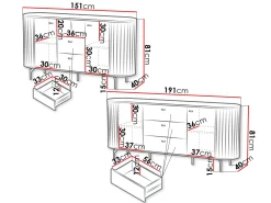 Stuemøbelsæt Novmono 110 (Sort)