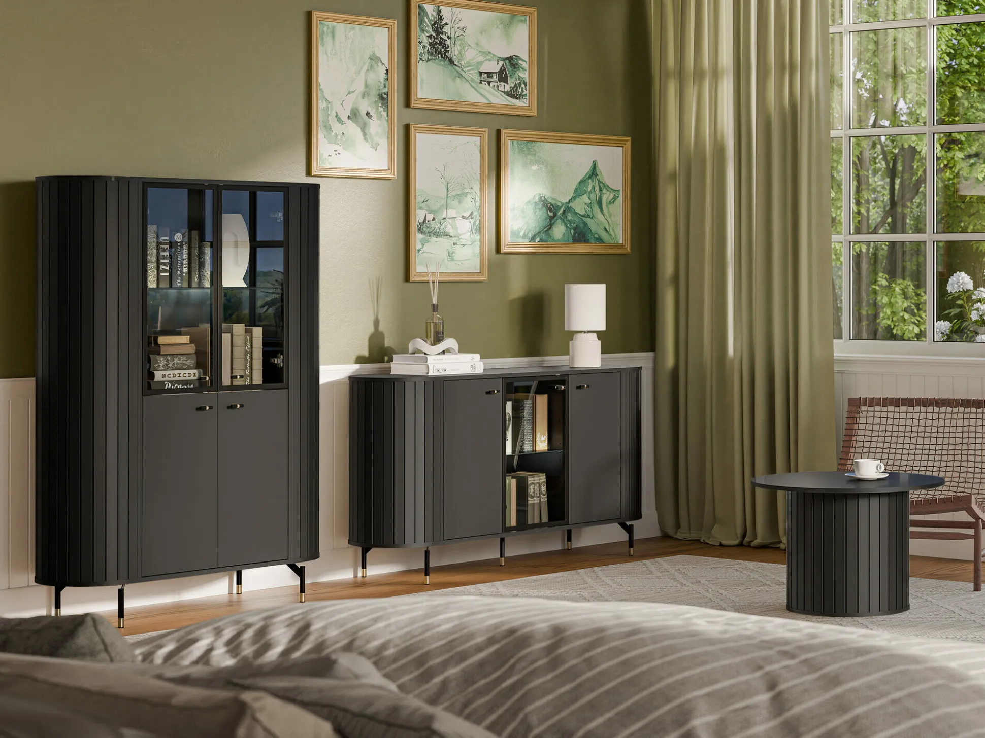 Stuemøbelsæt Novmono 109 (Sort)