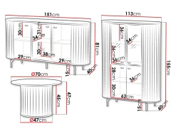 Stuemøbelsæt Novmono 109 (Sort)