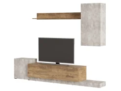 Stuemøbelsæt Ontario 158 (Lys grå + Kastanje)