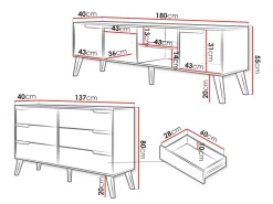 Stuemøbelsæt Otis I (Kashmir)