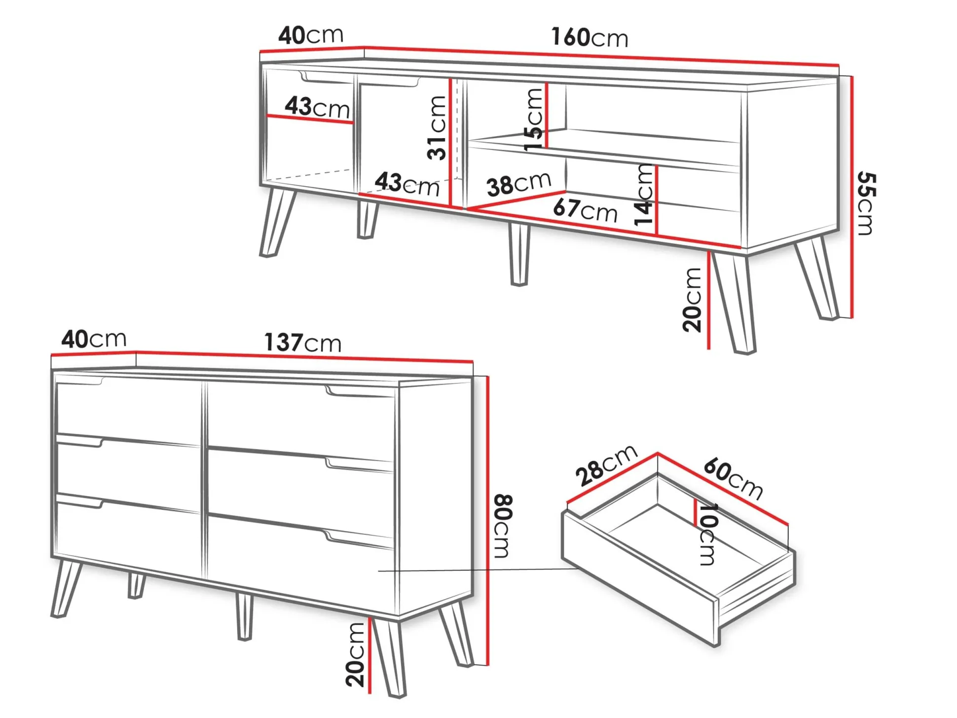 Stuemøbelsæt Otis II (Kashmir)