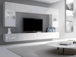 Stuemøbelsæt Remus I (Hvid + Glansfuld hvid)