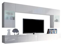 Stuemøbelsæt Remus I (Hvid + Glansfuld hvid)