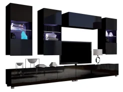 Stuemøbelsæt Remus V (Sort + Blank sort)