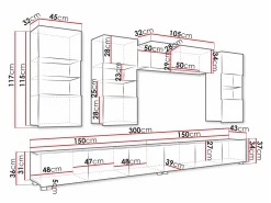 Stuemøbelsæt Remus V (Sort + Blank sort)