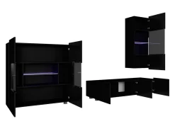 Stuemøbelsæt Remus VII (Hvid + Glansfuld hvid)