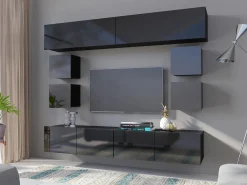 Stuemøbelsæt Remus XVI (Sort + Blank sort)