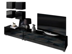 Stuemøbelsæt Remus XVIII (Sort + Blank sort)