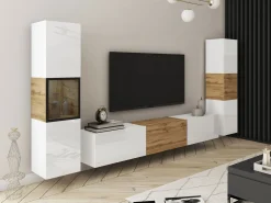 Stuemøbelsæt Sarasota 193 (Hvid + Wotan eg)