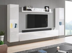 Stuemøbelsæt Sarasota 131 (Hvid + Glansfuld hvid)