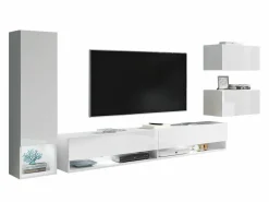 Stuemøbelsæt Sarasota 124 (Hvid + Glansfuld hvid)