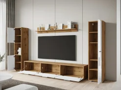 Stuemøbelsæt Sarasota 175 (Sort + Wotan eg)