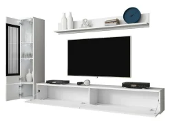 Stuemøbelsæt Sarasota 125 (Wotan eg + Glansfuld hvid)