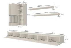Stuemøbelsæt Serodeu 100 (Valnød + Mørkebrun)