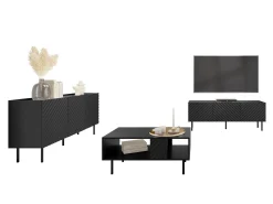 Stuemøbelsæt Sillen (Sort)