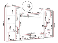 Stuemøbelsæt Soca II (Hvid)