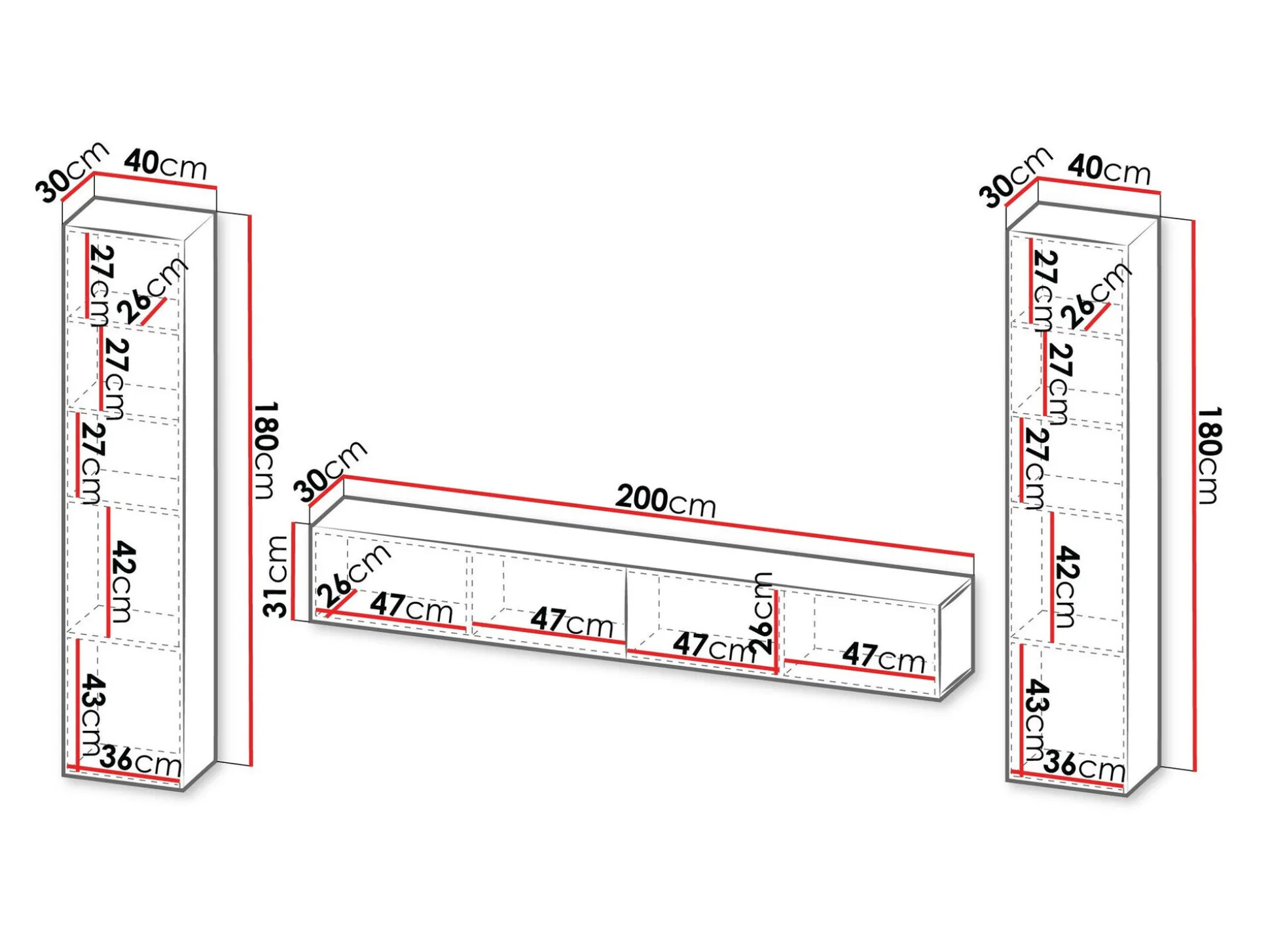 Stuemøbelsæt Species II (Sort)