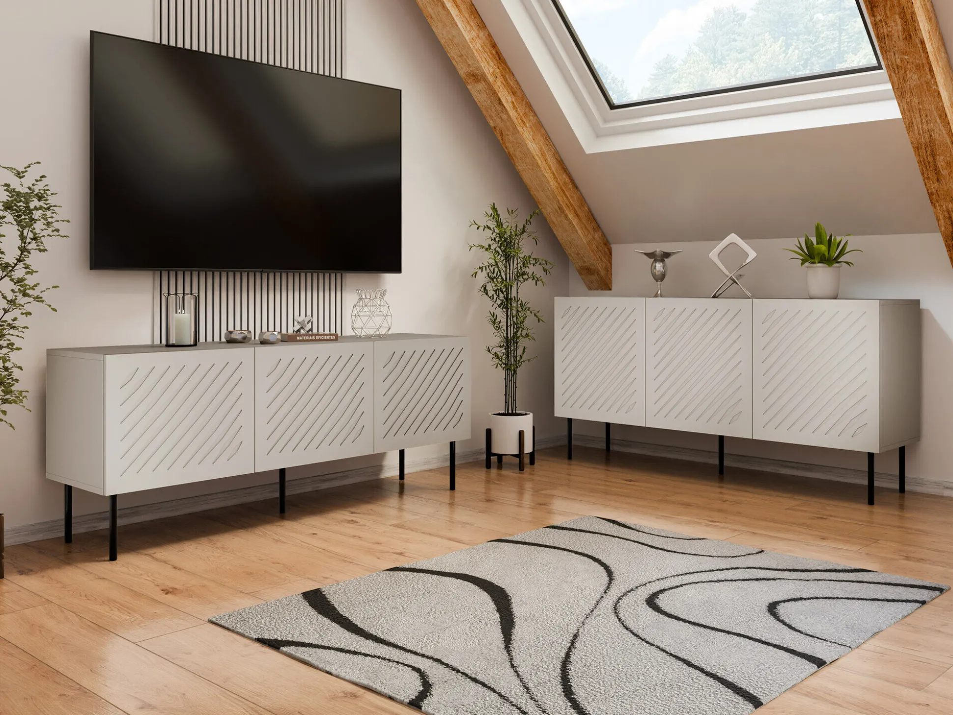 Stuemøbelsæt Tolfelo 105 (Beige)