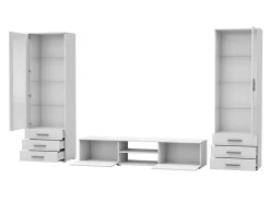 Stuemøbelsæt Tornola 109 (Hvid + Glansfuld hvid)