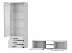Stuemøbelsæt Tornola 110 (Hvid + Glansfuld hvid)