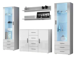 Stuemøbelsæt Tornola 112 (Hvid + Glansfuld hvid)