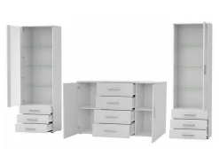 Stuemøbelsæt Tornola 112 (Hvid + Glansfuld hvid)