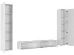 Stuemøbelsæt Vilrin II (Hvid + Glansfuld hvid)