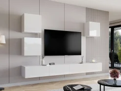 Stuemøbelsæt Vilrin III (Hvid + Glansfuld hvid)