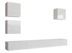 Stuemøbelsæt Vilrin III (Hvid + Glansfuld hvid)