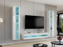 Stuemøbelsæt Vilrin V (Hvid + Glansfuld hvid)