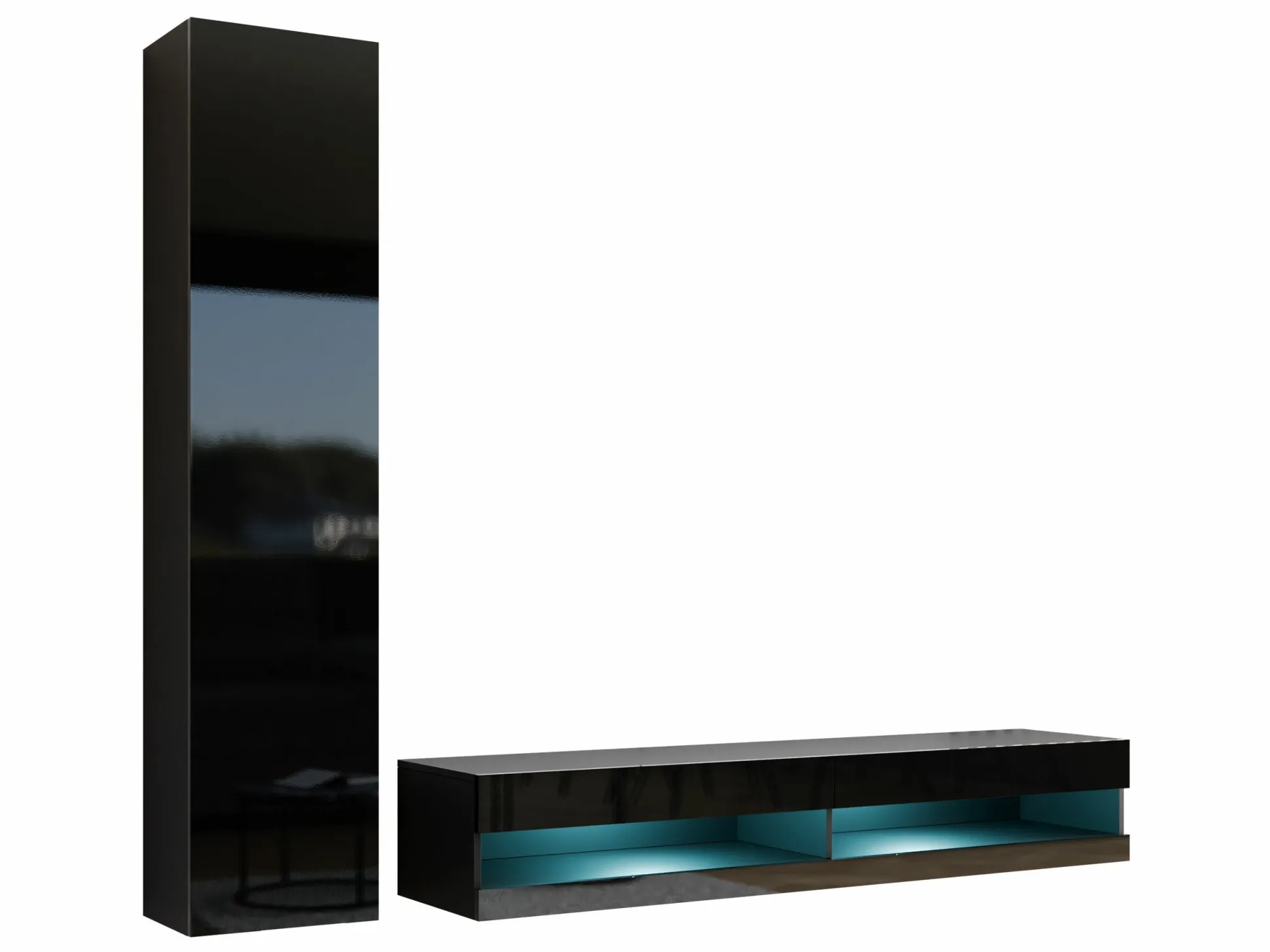 Stuemøbelsæt Vilrin VI (Sort + Blank sort)