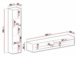 Stuemøbelsæt Vilrin VI (Sort + Blank sort)