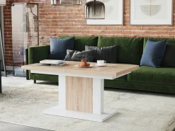 Transformer sofabord Glendale 103 (Sonoma eg + Hvid)