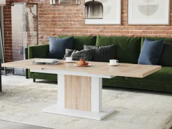 Transformer sofabord Glendale 103 (Sonoma eg + Hvid)