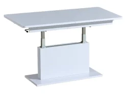 Transformer sofabord Ogden 158 (Glansfuld hvid + Hvid)