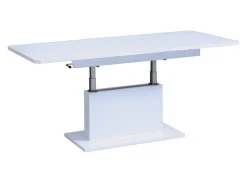 Transformer sofabord Ogden 158 (Glansfuld hvid + Hvid)