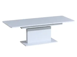 Transformer sofabord Ogden 158 (Glansfuld hvid + Hvid)