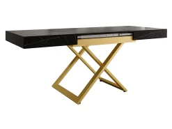 Transformer sofabord Oswego 173 (Sort marmor)