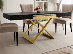 Transformer sofabord Oswego 173 (Sort marmor)