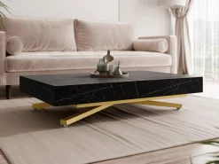 Transformer sofabord Oswego 178 (Sort marmor)