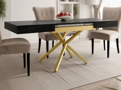 Transformer sofabord Oswego 178 (Sort marmor)