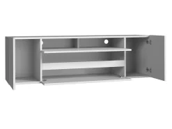 TV-bord Ager (Hvid + Glansfuld hvid)