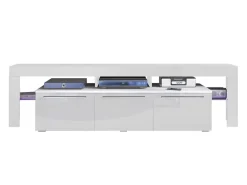 TV-bord Arbor (Hvid + Glansfuld hvid)