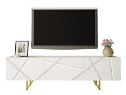 TV-bord Audis (Hvid + Glansfuld hvid)