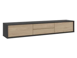 TV-bord Austin 325 (Antracit + Egetræ)