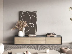 TV-bord Austin 325 (Antracit + Egetræ)